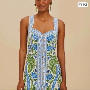 Farm Rio Tropicance Off-White Mini Dress